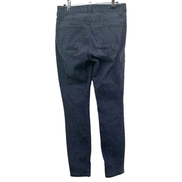 Cabi #3196 Blue Floral Curvy Skinny Stretch Jeans Size 0 - Picture 4 of 9